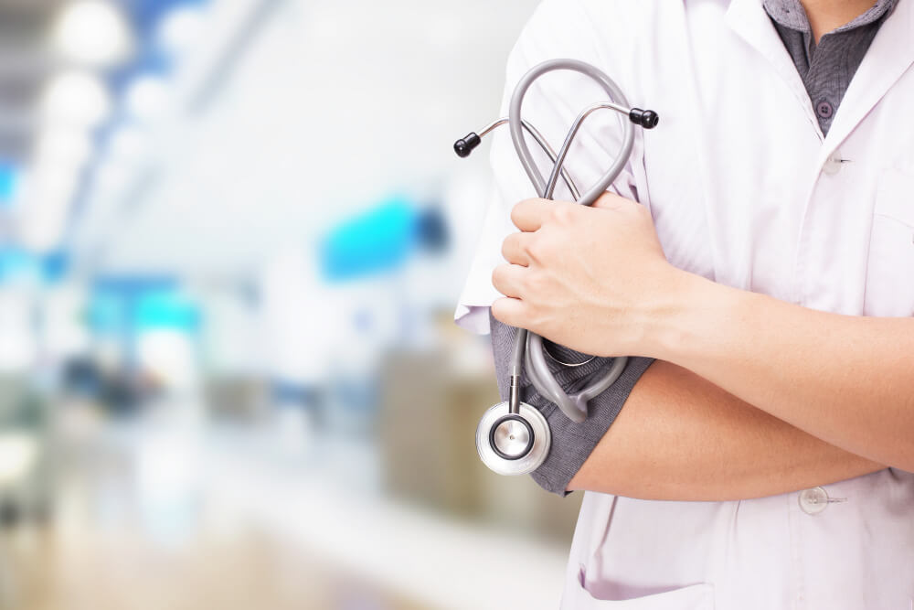 Healthcare professional in a clinical setting